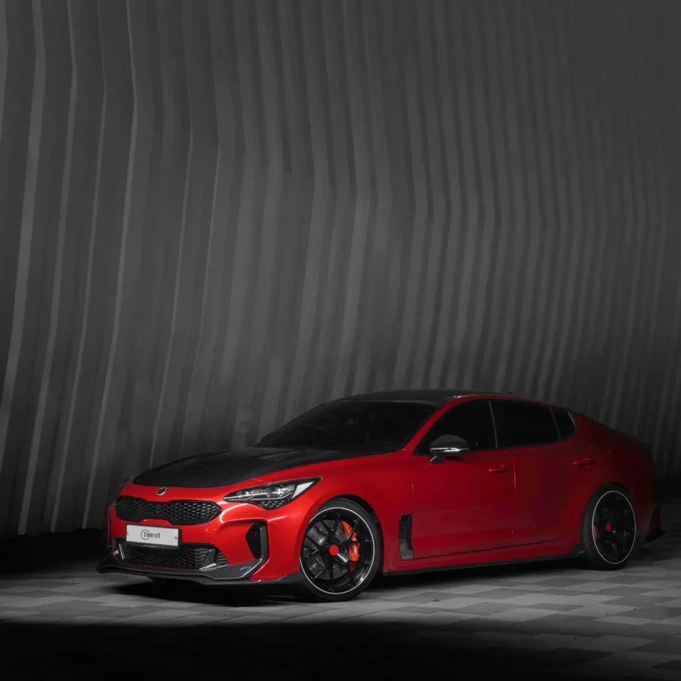 KIA STINGER CARBON FIBER UPPER + LOWER LIP SET V2