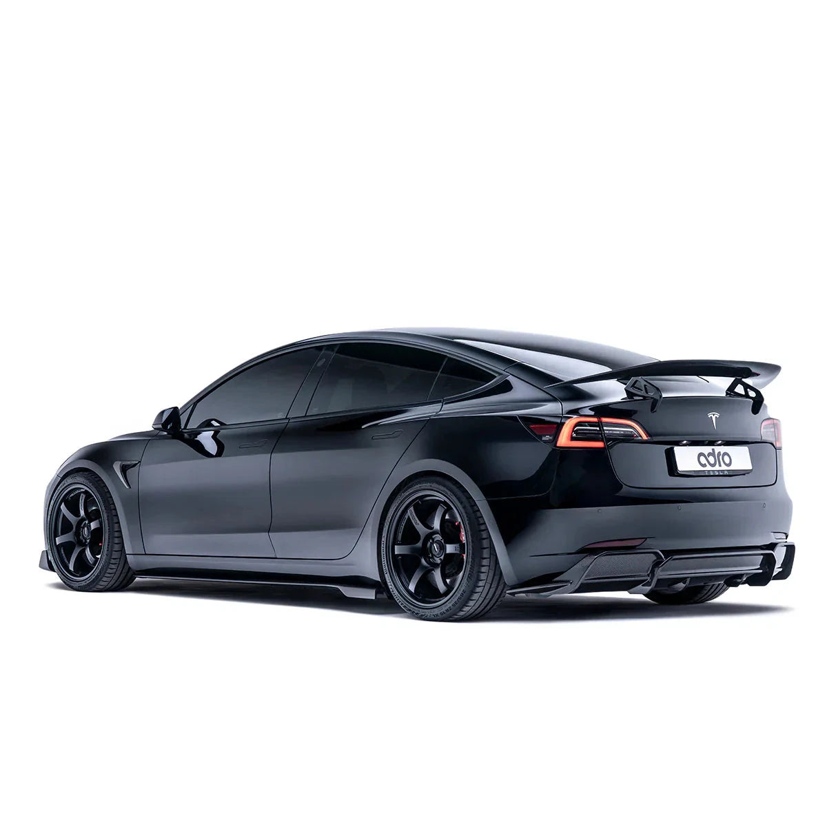 TESLA MODEL 3 CARBON FIBER SIDE SKIRTS V2 ADRO US