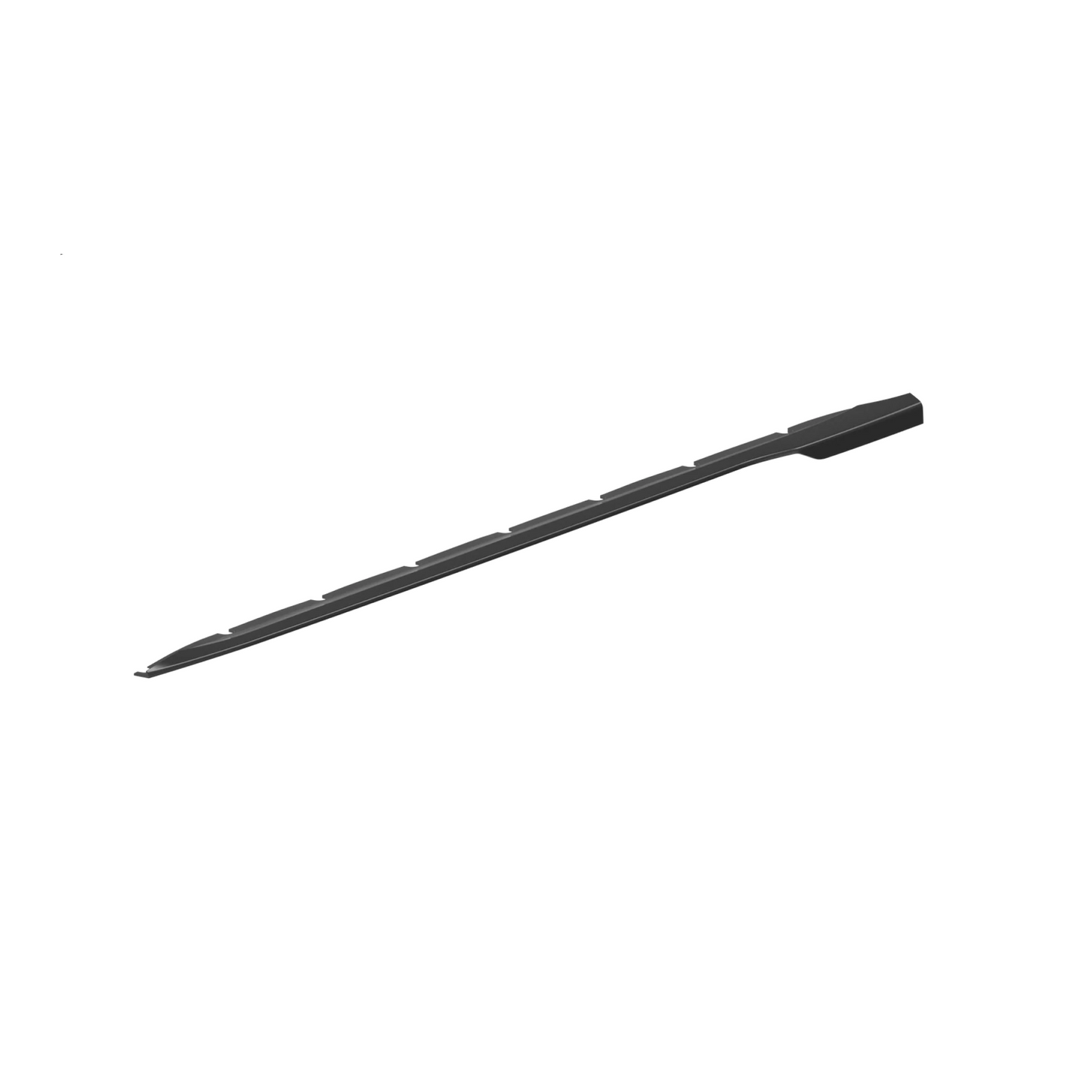BMW M3 side skirt V1, single black rocker trim piece with mounting slots