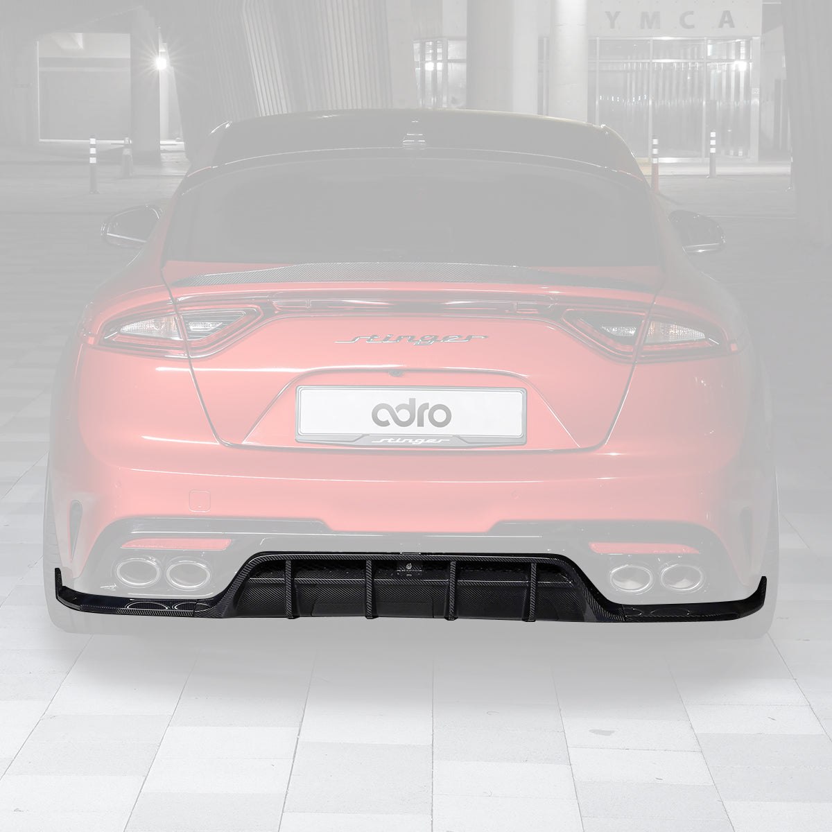 KIA STINGER CARBON FIBER REAR DIFFUSER V2