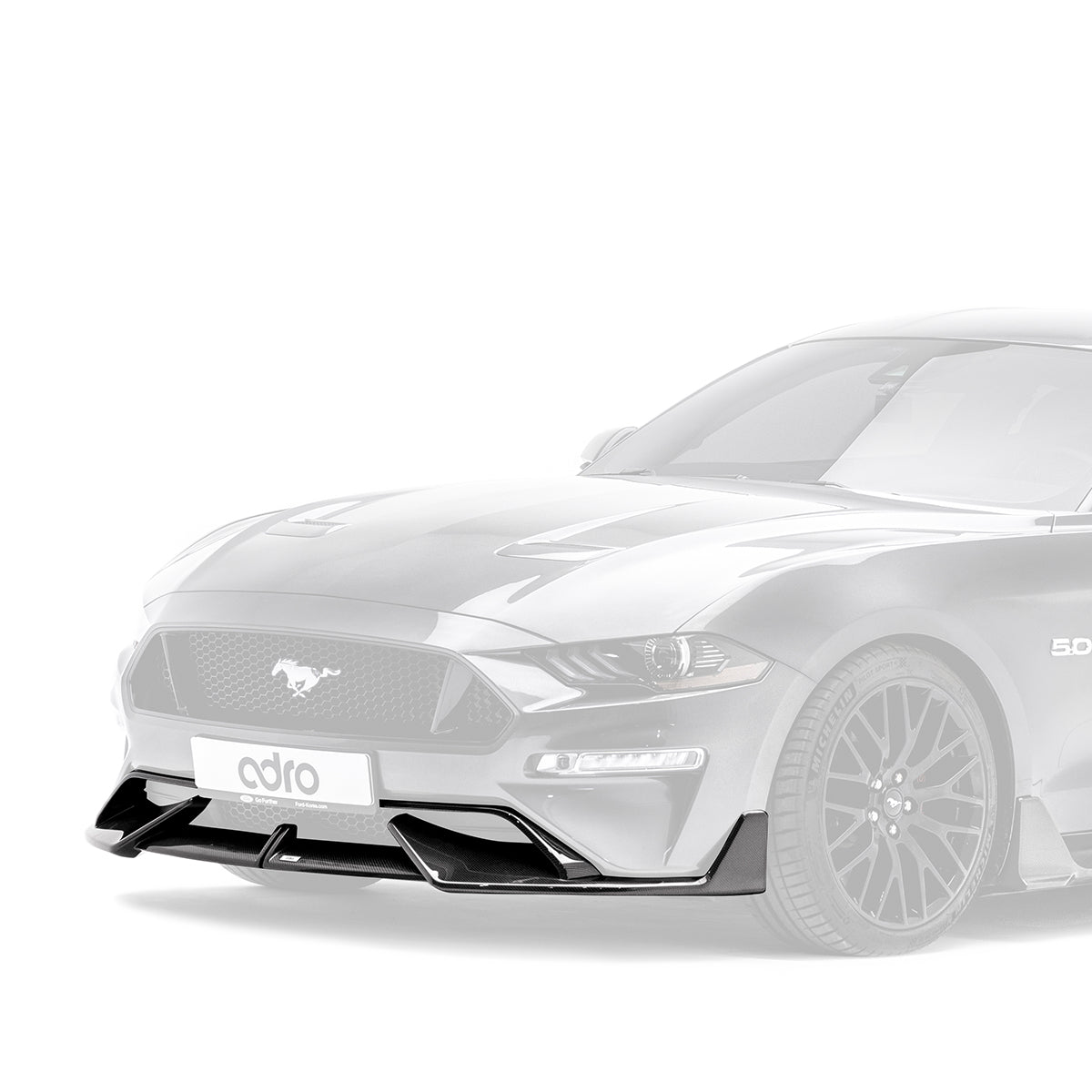 FORD MUSTANG CARBON FIBER UPPER + LOWER LIP SET