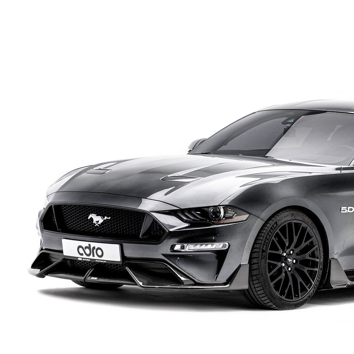 FORD MUSTANG CARBON FIBER UPPER + LOWER LIP SET
