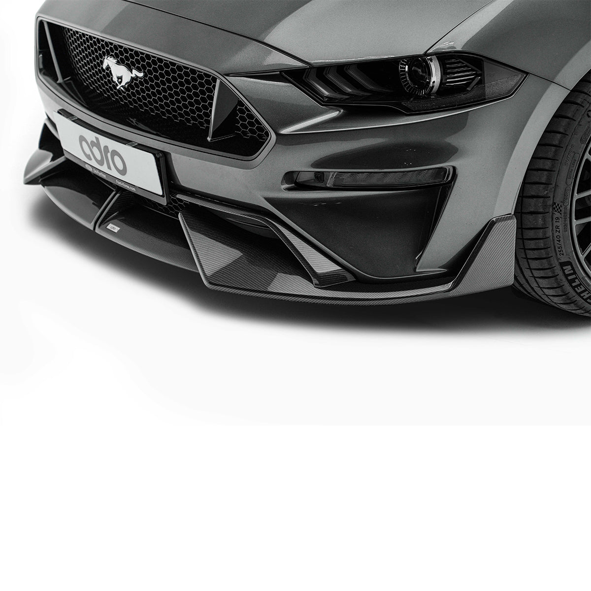 FORD MUSTANG CARBON FIBER UPPER + LOWER LIP SET