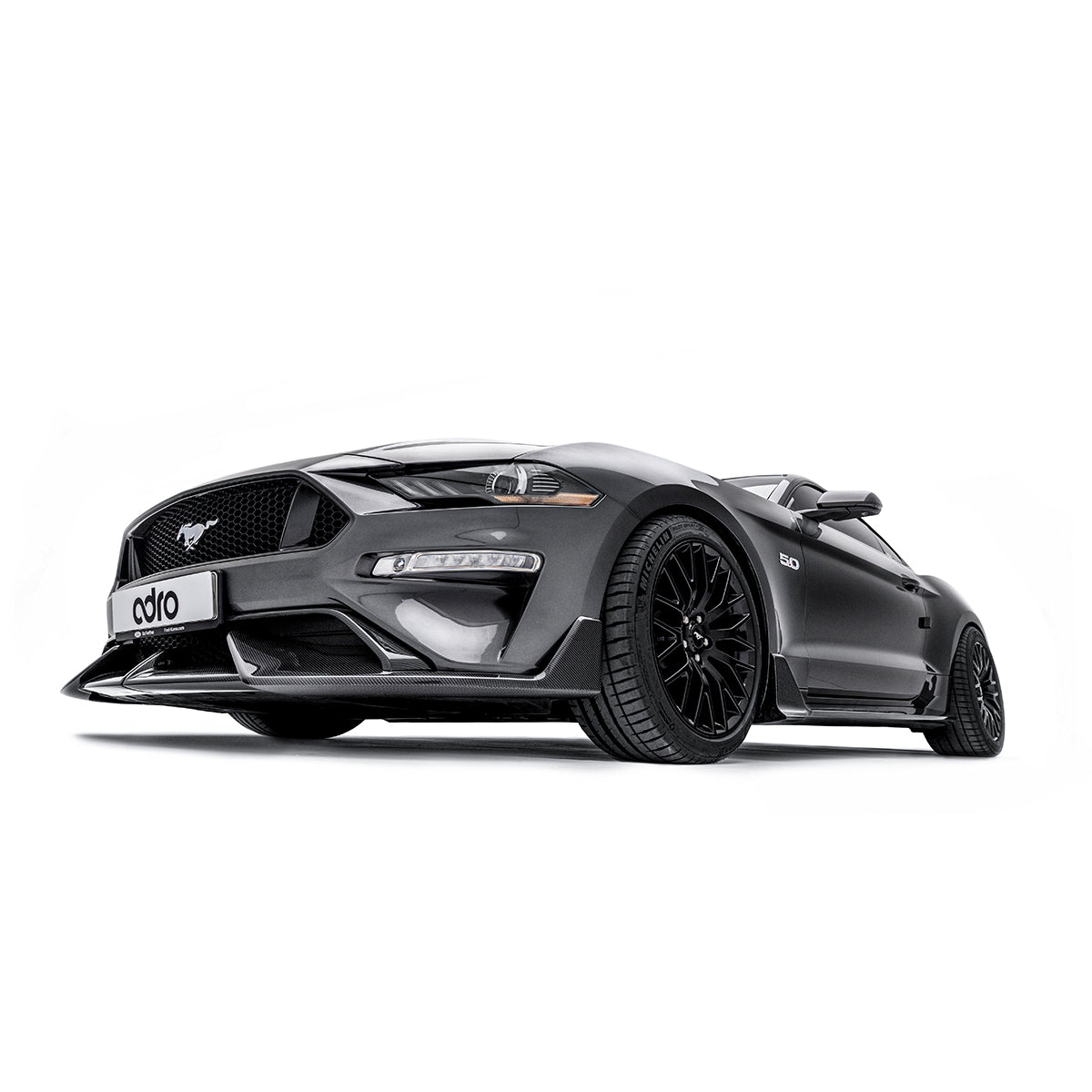 FORD MUSTANG CARBON FIBER UPPER + LOWER LIP SET