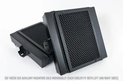 High-performance auxiliary radiator, black mesh grille with metal mounting frame