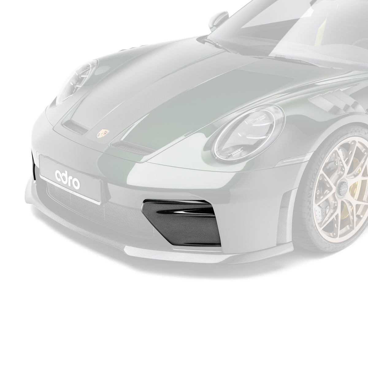 PORSCHE 992.2 GT3 PREPREG CARBON FIBER AIR INTAKE TRIM ADRO US