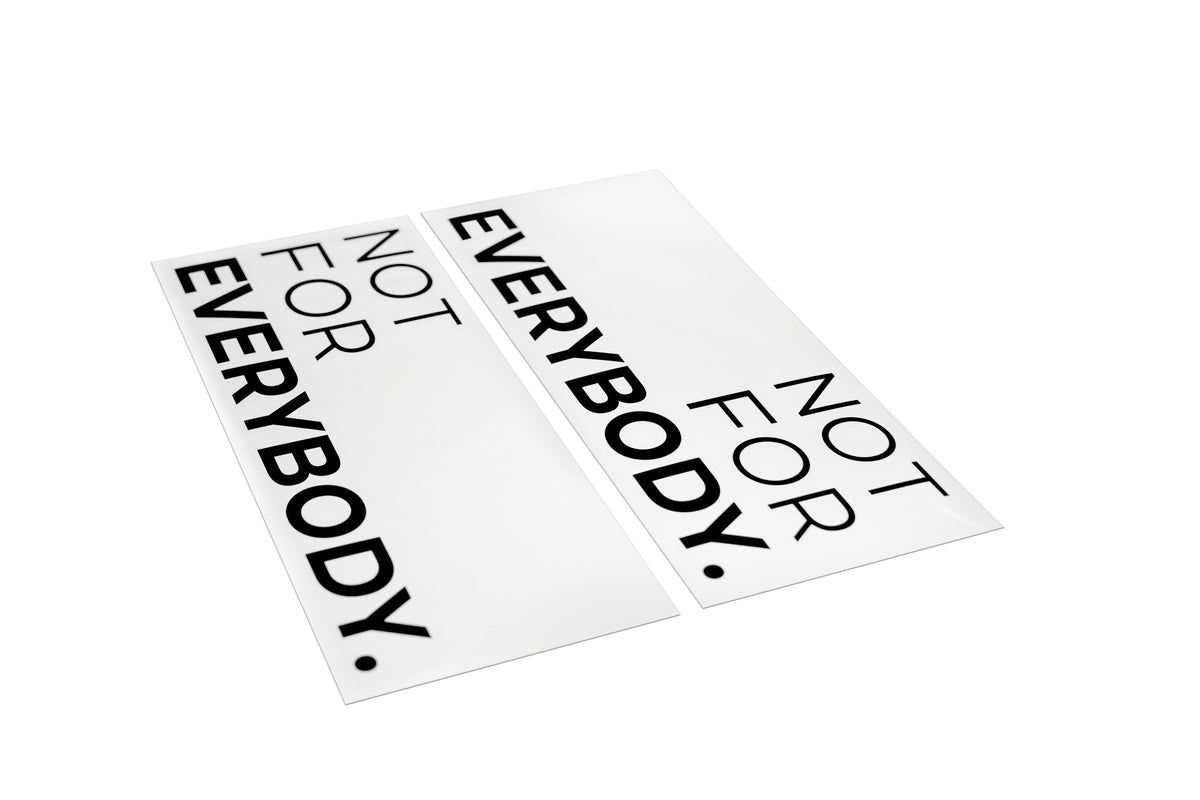 NOT FOR EVERYBODY DOOR DECAL ADRO US