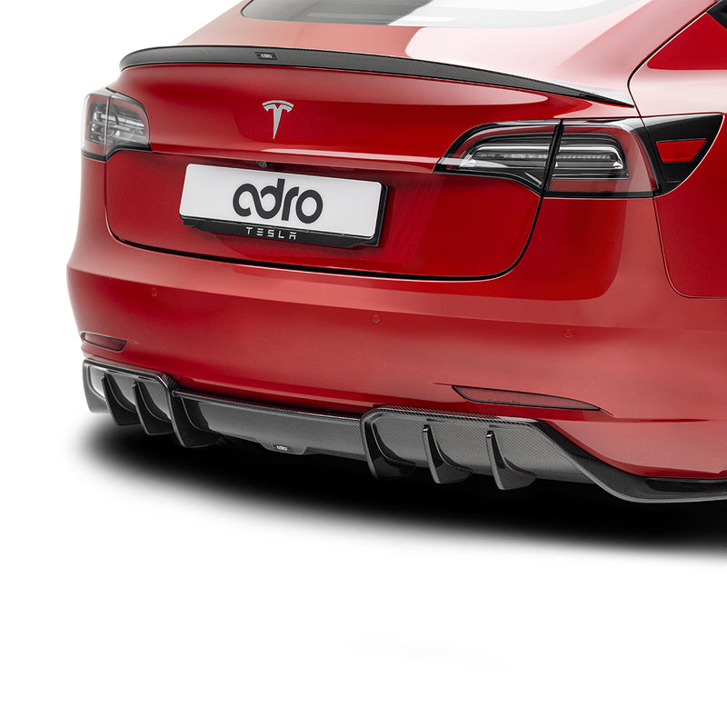 Tesla Model 3 Premium Prepreg Carbon Fiber Rear Diffuser – ADRO Inc