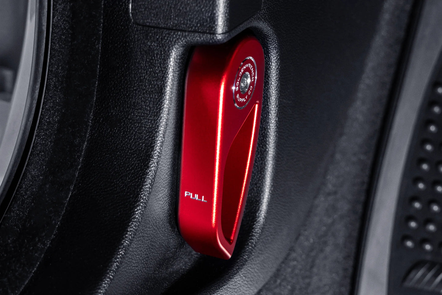 BMW M CAR E9X SERIES BLACKLINE PERFORMANCE EDITION RED HOOD LATCH HANDLE (LHD)