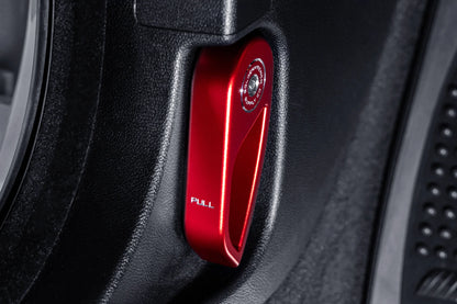 BMW M CAR E9X SERIES BLACKLINE PERFORMANCE EDITION RED HOOD LATCH HANDLE (LHD)