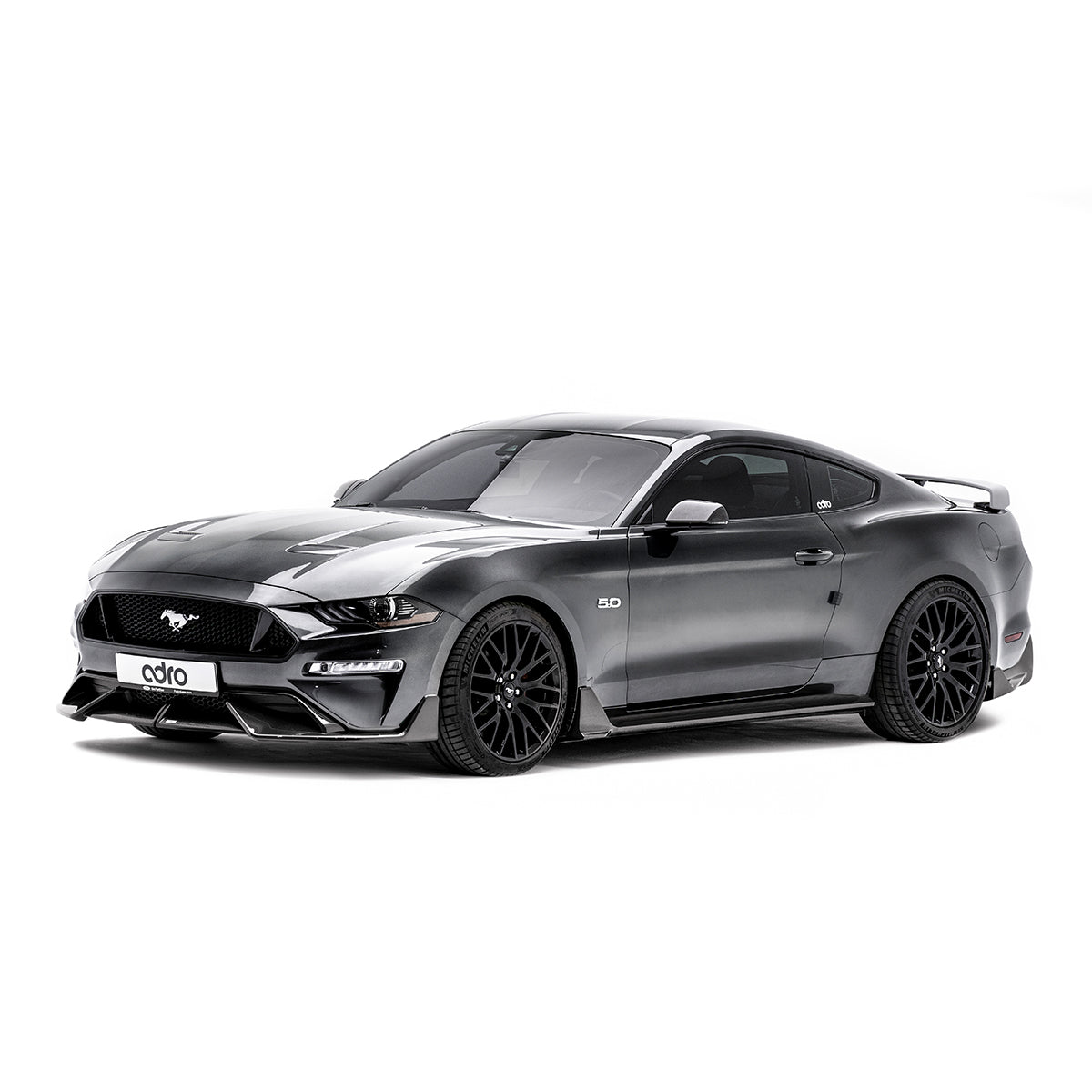 FORD MUSTANG CARBON FIBER UPPER + LOWER LIP SET