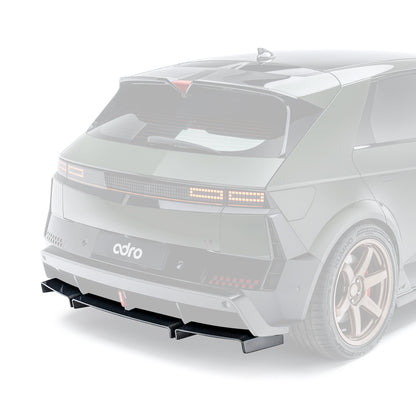 Hyundai Ioniq 5 N rear carbon fiber diffuser, black under-bumper spoiler