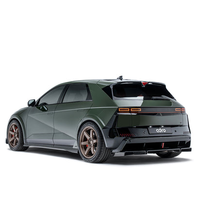Hyundai Ioniq 5 N rear carbon fiber diffuser, black lower valance extension