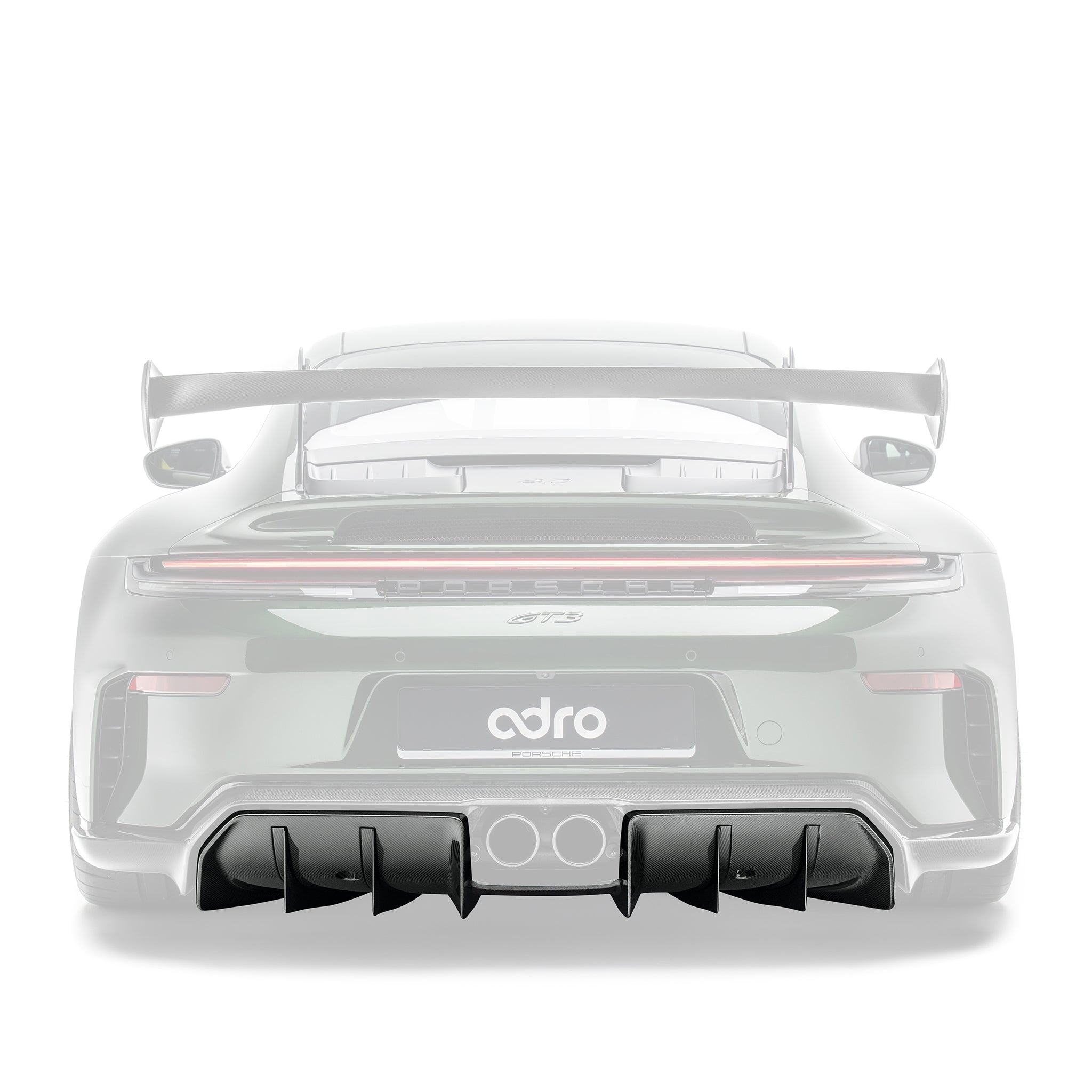 PORSCHE 992.2 GT3 PREPREG CARBON FIBER REAR DIFFUSER