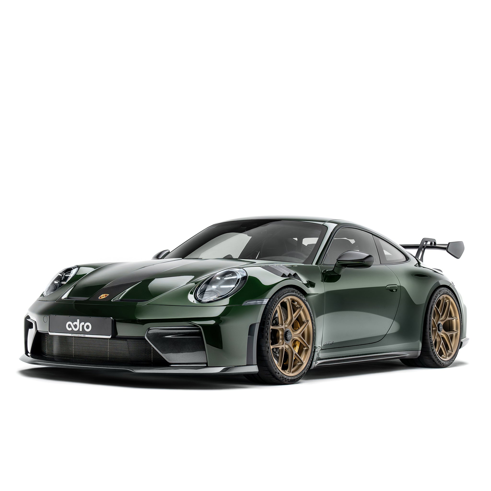 PORSCHE 992.2 GT3 PREPREG CARBON FIBER SIDE SKIRTS ADRO US