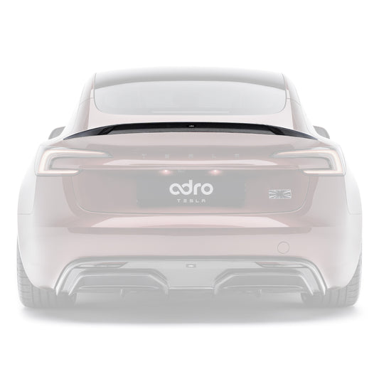 Carbon fiber rear trunk spoiler with black mesh finish for Tesla Model 3 Highland