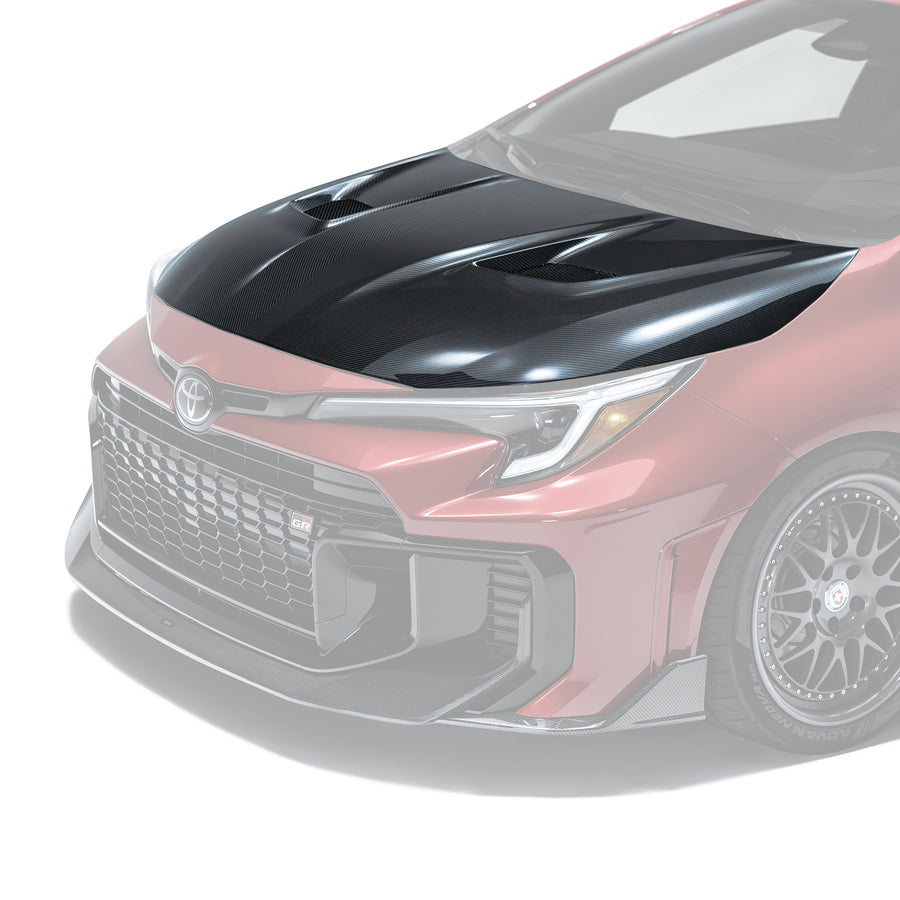 TOYOTA GR COROLLA PREPREG CARBON FIBER HOOD