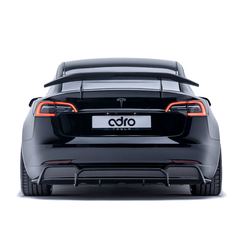 Tesla Model 3 Carbon Fiber Rear Diffuser V2 – ADRO Inc