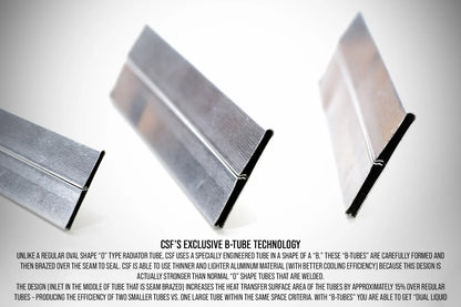 All-aluminum radiator B-tube core end sections showing different tube shapes
